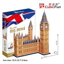 6944588202538 puzzle 3d city line london cubicfun. Big Ben Uk Cubicfun Mc087h 3d Puzzle 116 Pieces