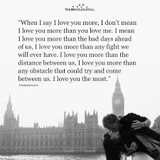 When I Say I Love You More