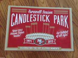 San Francisco Sf 49ers 2013 Final Last Season Candlestick Box Pins Ticket Stubs