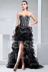 Chic Cocktail Corset Dress With Ruffle Skirt And Appliques Ppda0099 Persun Cc Black Prom Dresses Uk Evening Dresses Strapless Dress Formal