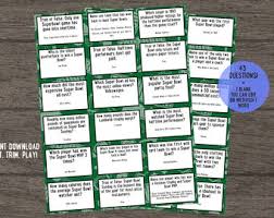 Try these fun questions using a super bowl trivia quiz, including some for people without advanced knowledge of the superbowl, as well as trivia for kids. Super Bowl Trivia Etsy