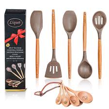 Whether you're an accomplished chef or a beginning home cook, a reliable kitchen scale can make all the difference when you're cooking your favorite recipes. Silicone Kitchen Utensil Set Of 12 Spatulas Spoons Includes Wooden Measuring Spoons Heat Resistant Non Stick Cooking 9 Pieces Buy Online In Grenada At Grenada Desertcart Com Productid 206848232