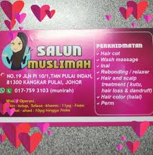 • pengusaha kedai gunting rambut di sekitar johor bahru mengamalkan prosedur standard operasi (sop) ketat bagi menyakinkan pelanggan mengenai langkah keselamatan yang diambil mereka. Salun Muslimah Taman Pulai Indah Home Facebook