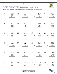 We are going to provide you beginner to expert level all sorts of vedic math concept absolutely free. 3 Digit Addition Worksheets
