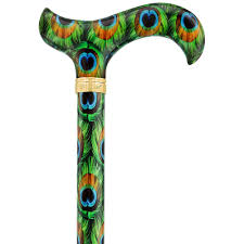 Pretty Peacock Designer Derby Adjustable Walking Cane W Engraved Collar 35 95