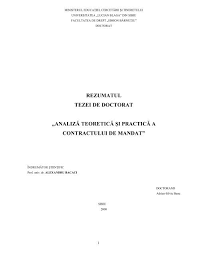 Reiese din regula simultaneitatii executarii prestatiilor, regula de baza sau effect special al partea care invoca exceptia de neexecutare nu poate fi urmarita silit in justitie pentru executarea obligatiei sale se invoca pe riscul creditorului, in. AnalizÄ TeoreticÄ Si PracticÄ A Contractului De Mandat Doctorate