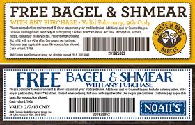 Free Bagel Shmear Tuesday At Noahs Bagels Einstein Bros Bagels Noahs Bagels Shopping Coupons Einstein