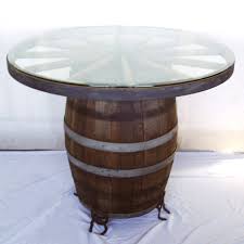 Cork and barrel coffee tableby alpine wine design(6). Ww841 Whiskey Barrel Cocktail Table With Wagon Wheel Glass Top Hor D Bar X Lighting