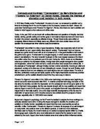 We did not find results for: Compare And Contrast Frankenstein By Mary Shelley And Flowers For Algernon By Daniel Keyes Discuss The Themes Of Alienation And Isolation In Both Novels Gcse English Marked By Teachers Com