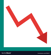 declining line graph