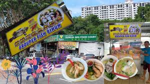 Try the canned stew pork noodle.they use 1 full canned and remember to try. Sungai Ara Food Court Seafood Grouper Fish Bihun Hawker Stall Youtube