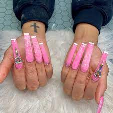 Lanece Renee On Instagram Barbie Birthday Nails Click The Link In My Bio To Book Your Appointments A Birthday Nails Bling Nails Long Acrylic Nails