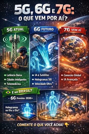5G, 6G e 7G: entenda o que é e como são diferentes