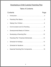 This basic parenting plan worksheet will help you think through the numerous issues related to developing a plan that actually works for your family. Developing A Child Custody Parenting Plan Pdf Free Download