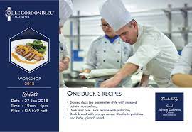 It is offering a wide range of culinary, cooking, baking and pastry courses to the students in malaysia and students all over the world. Our Le Cordon Bleu Master Chef Will Show 3 Unconventional Recipes With Duck Plus How To Butcher And Portion A Whole Duck You Will Learn How To Use The Neck Breast And