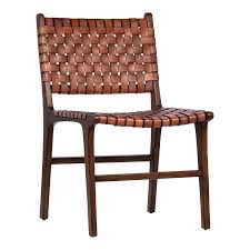 Chestnut Leather Teak Dining Chair In 2020 Dining Chairs Teak Dining Chairs Woven Dining Chairs