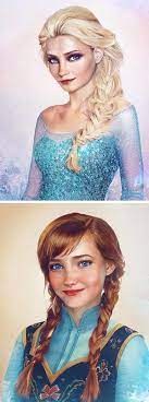 How Anna And Elsa From Frozen Would Look If They Were Real Humans Elsa Frozen Disney Marvel Cute Disney