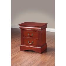 This set is available in a rich cherry finish. Cherry Finish Nightstands Bedroom Furniture The Home Depot