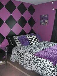 Come back when you have more purple door mat. Love The Black And Puyple Checker Wall For Mias Room Purple Bedroom Purple And Black Room Black Rooms