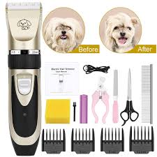 In other words, you can spend less time throwing away lint roller sheets and more time giving fido the attention he deserves. Professional Pet Dog Hair Clipper Trimmer Electric Rechargeable Low Noise Pet Dog Cat Grooming Kit Animal Hair Remover Cutter Wish