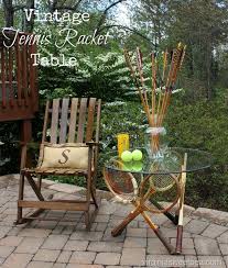 How To Make A Vintage Tennis Racket Table Sweet Pea Tennis Racket Vintage Tennis Make A Table