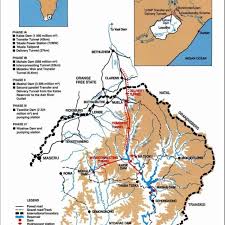 Detailed map of lesotho and neighboring countries. Map Of The Lesotho Highlands Water Project Lhda 1995 4 Download Scientific Diagram