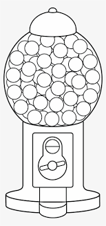 Gumball Machine Line Art Art For Kindergarten Gumball Machine Coloring Page Png Image Transparent Png Free Download On Seekpng