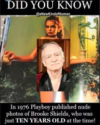 In 1976, shields' mother authorized commercial photographer gary gross to take the picture in return for $450 for the playboy publication sugar 'n' spice. King Los Wtf Did You Know Hugh Hefner Had Richard Prince Take Nude Photographs Of 10yr Old Brooke Shields And Published It In Playboys Sugar Spice Edition Exposing Her