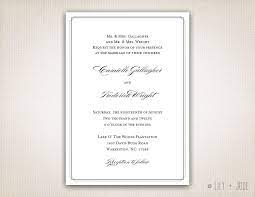 Traditional Wedding Invitation Plain Border Invitation Diy Digita Plain Wedding Invitations Traditional Wedding Invitation Wording Wedding Invitation Templates
