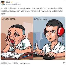Study Time vs. Game Time: Image Gallery | Know Your Meme