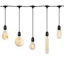 Free uk mainland delivery over ï¿½50. 100ft G40 String Lights 100 Edison Style Globe Bulbs Black Wire Connectable Outdoor Led Light String Buy Custom Light Edison Bulb Connectable Clips String Light Holiday G40 Globe Led Copper Wire