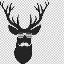 Reindeer Antler Hipster Png Antler Barber Beard Black And White Cartoon Reindeer Antlers Black And White Cartoon Hipster Home Decor