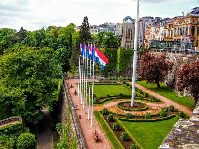 Place De La Constitution in the City of Luxembourg Stock Photo - Image of  house, landscape: 93840100