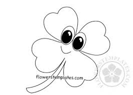 There are only 1 out of every 10,000 three leaf guys! Cute Four Leaf Clover Coloring Page Flowers Templates