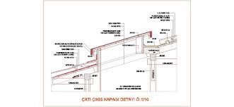 cati cikis kapagi detayi mimari sunum cati mimari