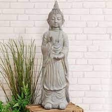 Large Thai Buddha Cement Finish Garden Statue Ornament Zen Garden Figurine Zen Garden Thai Buddha Statue Animal Statues