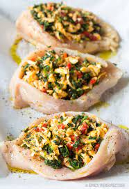 An easy yet tasty way to cook chicken breasts. Cheesy Spinach Stuffed Chicken Breasts Video A Spicy Perspective