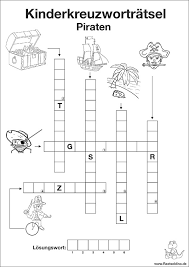 Bei uns werden die geschenke auch. Kostenloses Kinderkreuzwortratsel Piraten