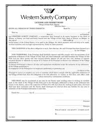 Illinois Oak Park License And Permit Surety Bond Bond Illinois Commercial General Liability