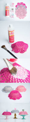 Make Dessert Cloche The Easy Way With Stiffy Mod Podge Rocks Mod Podge Crafts Diy Craft Projects Doilies Crafts