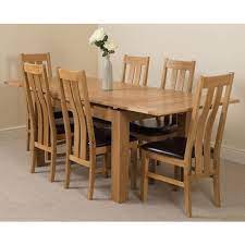 Oak dining set a 7 piece traditional white and natural wooden dinette table with 6 chairs which is the best kitchen or living room solution. Richmond Medium Oak Dining Set 6 Princeton Chairs