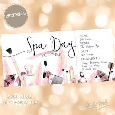 Printable Spa Day Voucher Spa Session Gift Voucher Etsy In 2020 Spa Day Gifts Spa Day Vouchers Birthday Coupons