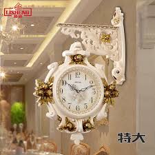 Maybe you would like to learn more about one of these? European Luxury Clock Double Side Wall Clock Living Room Double Side Clock Quiet Creativity Super Large American Retro Wall Watch
