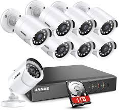 The security camera stores up to 128 gb on a microtf card which you have to buy separately. Amazon Com Annke 8ch Security Surveillance System H 265 5mp Lite Wired Dvr And 8 1080p Hd Weatherproof Cctv Camera System 100ft Night Vision Easy Remote Access 1tb Hard Drive Camera Photo