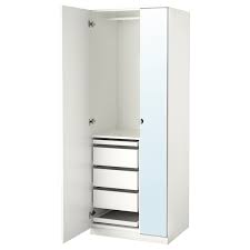 A white wardrobe frame is a perfect choice for everyone, who is redoing their wardrobe. Pax Forsand Vikedal Wardrobe Combination White Mirror Glass Ikea