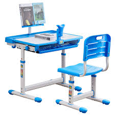 See more ideas about childrens desk and chair, desk and chair set, desk. Amazon Com Bojoy Kids Desk Kids Study Table And Chair Set Adjustable Children Desk School Student Writing Desk W Pull Out Drawer Storage Pencil Case Bookstand Blue Kitchen Dining