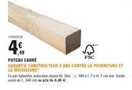 Offre Poteau Carre Chez Eleclerc Brico