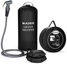 Amazon Com Wadeo Camp Shower 15l 4 Gallons Portable Outdoor Camping Shower Bag Pressure Shower With Fo Outdoor Camping Shower Camping Shower Portable Shower