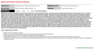 Resume & cover letter workshop. Workshop Manager Job Letter Resume Template