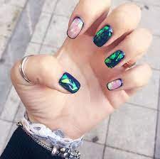 Broken Glass Nail Art Inside Out Shattered Glass Nails Glass Nails Glass Nails Art